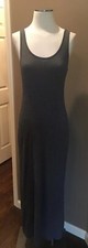 Indigo M Charcoal Gray Sleeveless Midi Maxi Dress W Scoop Neck