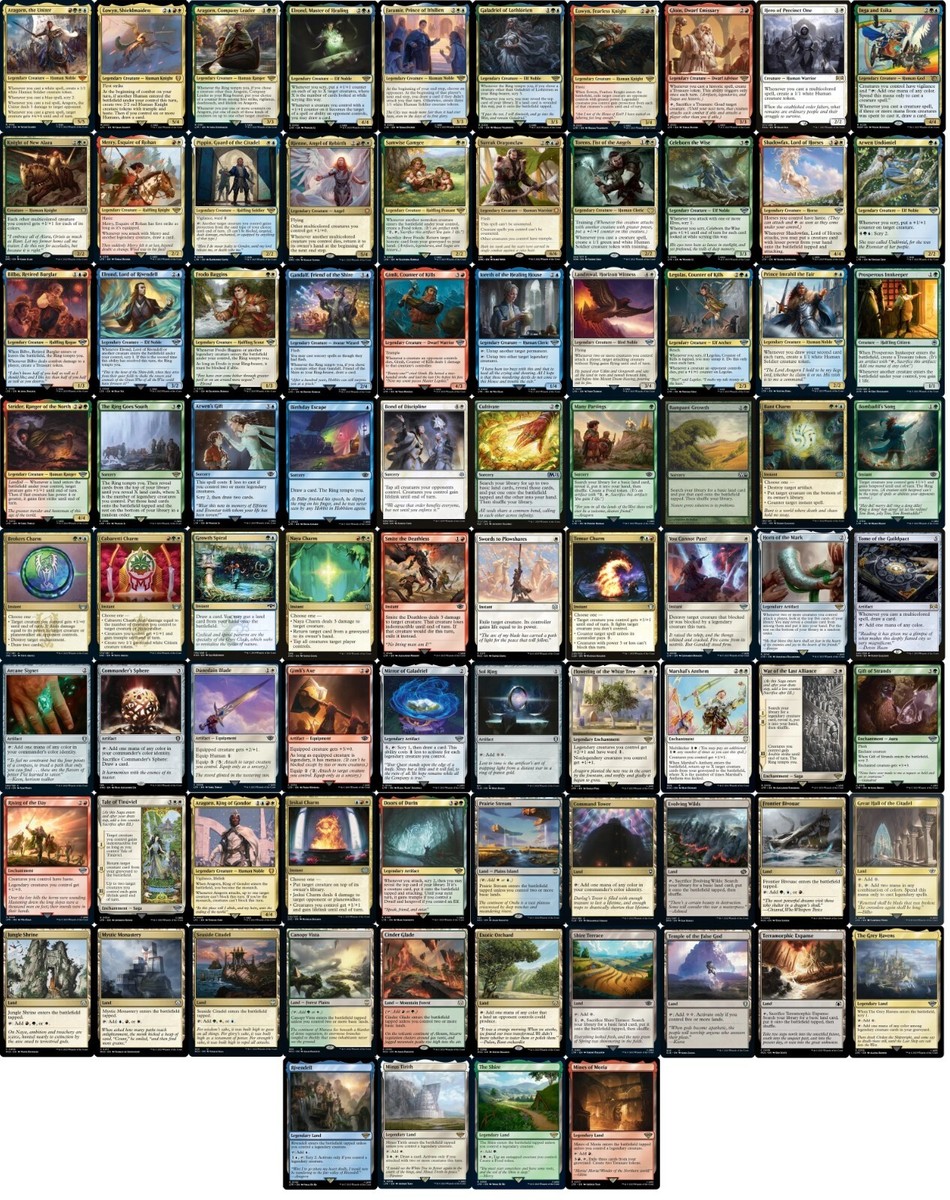 mtg lotr legendary cards The Lord of the Rings: Tales of Middle-Earth