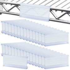 38 Pack Wire Shelf Label Holder 3 inch Metro Shelving Clips Wire Rack Label H...