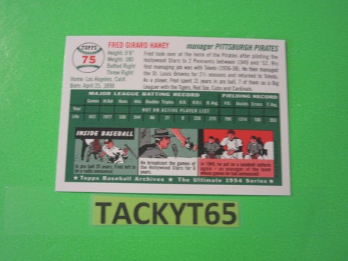 1994 TOPPS 1954 ARCHIVOS REIMPRESO VARIACIÓN DORADA TARJETA(S) ÚNICA(S) QUE ELIJAS - Imagen 84 de 256