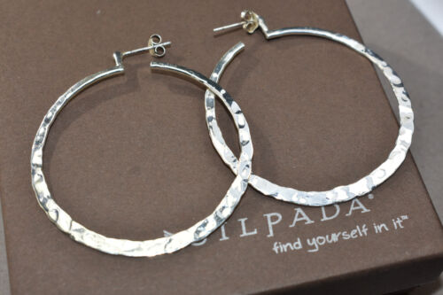 Orecchini a cerchio martellato argento sterling Silpada HTF P1287 ORECCHINI PIÙ POPOLARI - Foto 3 di 12