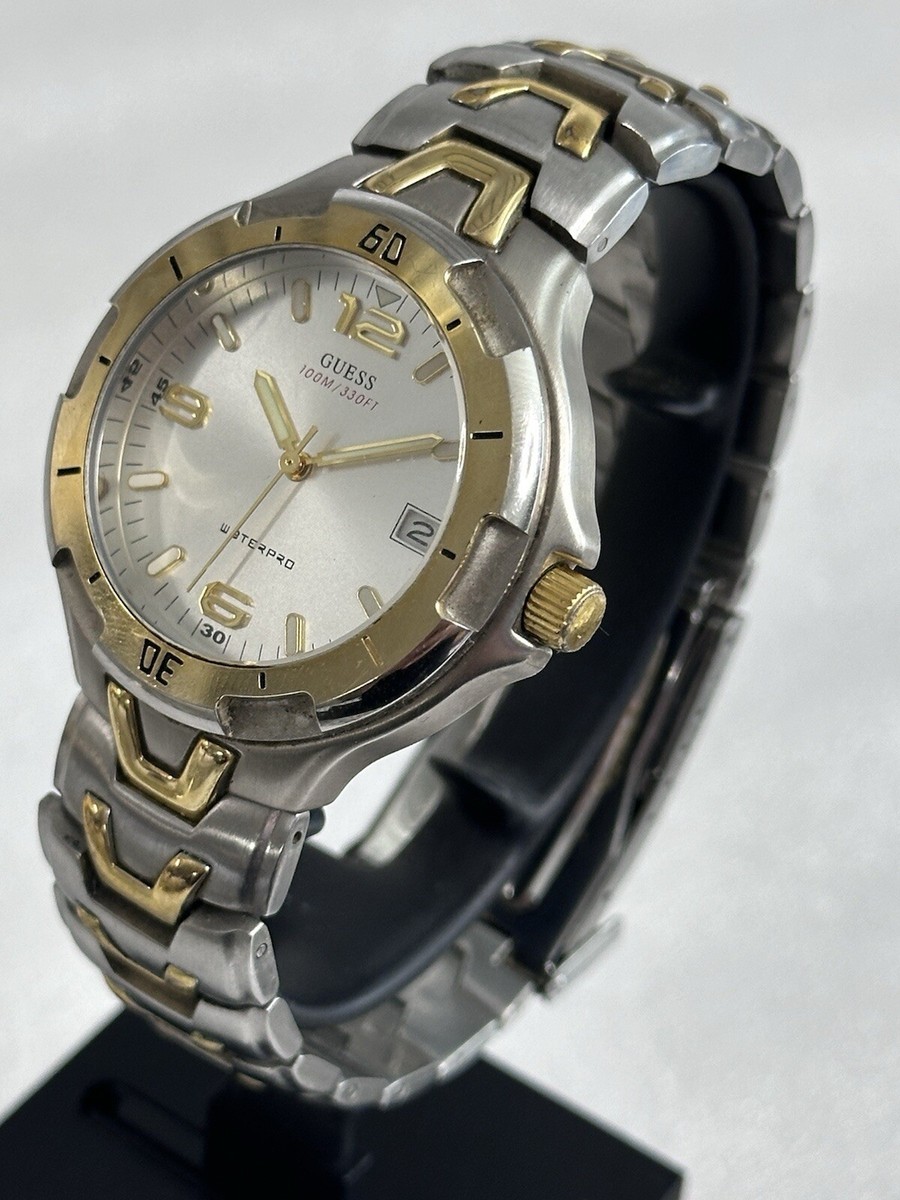 GUESS Men's Waterpro Quartz SS/Gold 2-tone 39mm Watch GUESS Men's Waterpro Quartz SS/Gold 2-tone 39mm Watch
