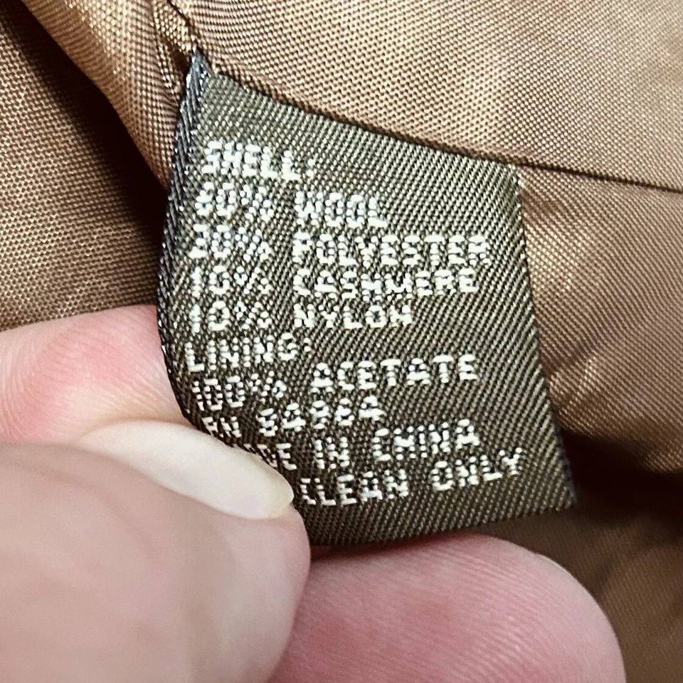 Structure Medium Sport Coat Brown Knit Wool Blend Two Button Fully Lined - Image 4 of 4