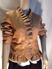 New Joujou Size M Brown Motor Jacket Raffle Trended Vegan Leather