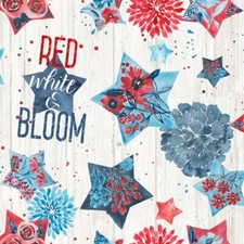 Patriotic Stars Multicolor Premium Quality 100 Cotton Fabric by The Yard