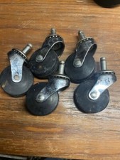 Swivel Caster Polyolefin 2" Wheel, 3/8 x 7/8 Grip Ring Stem 5 pcs