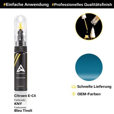Touch Up Paint Pen for Citroen E-C4 - Bleu Tivoli KNY