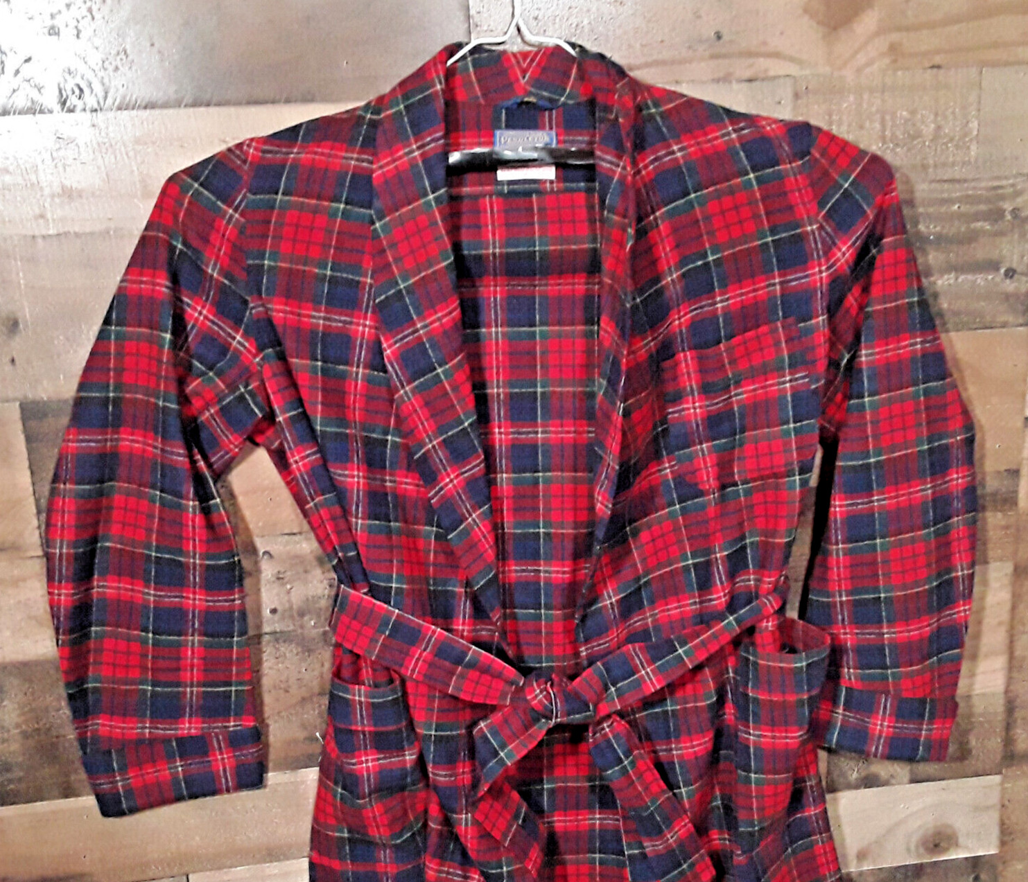 VTG Pendleton Wool Robe Macpherson Red Tartan Pla… - image 2