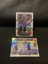(2) 2022-23 PANINI PRIZM LEBRON JAMES #134 SILVER PRIZM & WIDESCREEN PRIZM