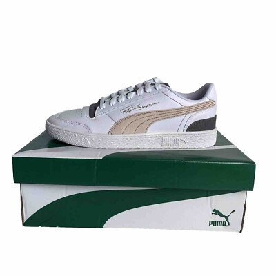 Puma Ralph Sampson Low Decades Castlerock White Eggnog Shock Wedge US 10 Mens