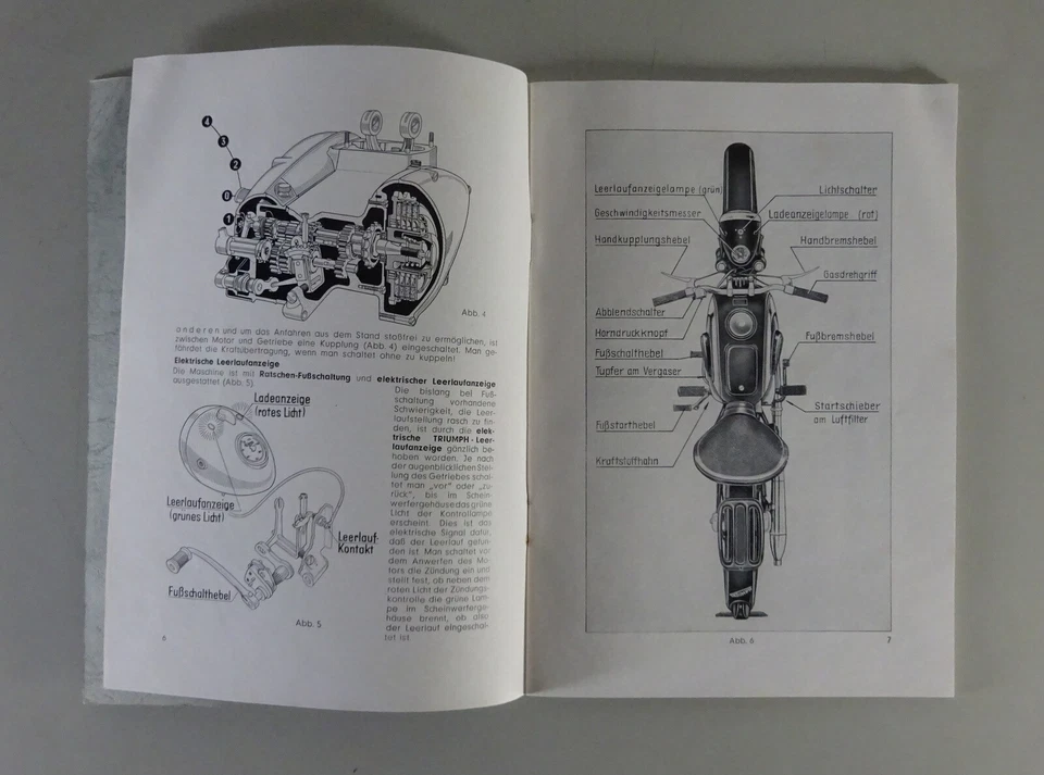 ' Uso Triumph Doppelkolben-Zweitakt-Motorrad Bdg 125 L Stand 05/1955 - Immagine 2 di 4