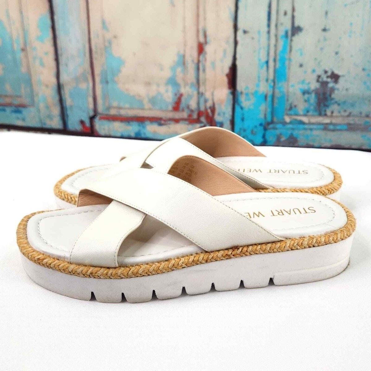 サンダル・ミュール STUART WEITZMAN Women Sandals SJ991 WHITE STUART WEITZMAN White 1/2