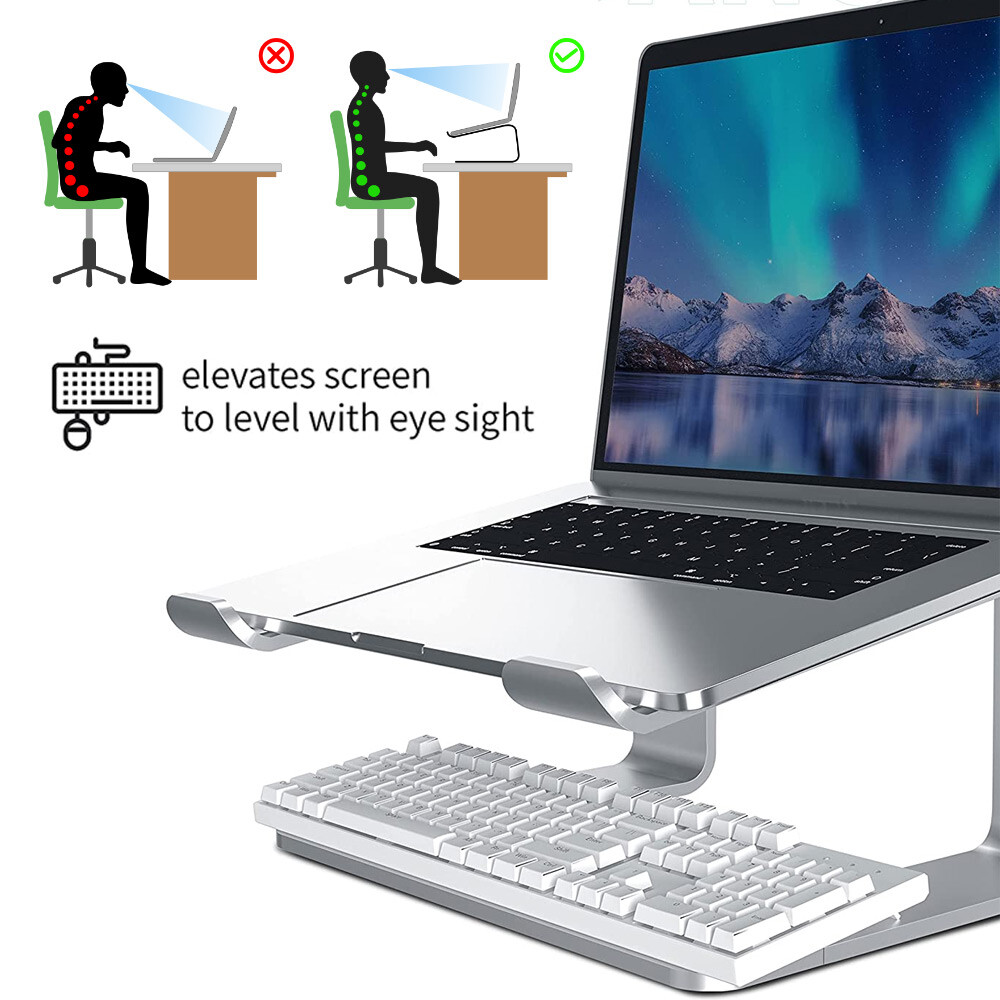 Adjustable Portable Aluminium Laptop Stand Ergonomic Tablet Holder