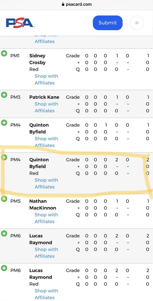 /199 POP 2 PSA 9 RC Quinton Byfield 2021 Skybox Planet Metal Red Holo Rookie 0^ - Image 3 of 3