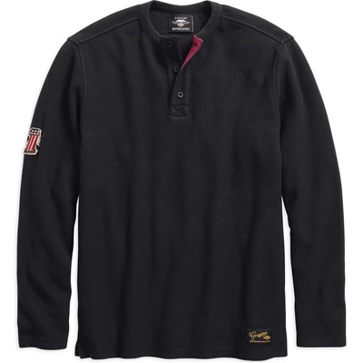 HD Henley Shirt #1 Genuine Classics Harley Davidson Sweater Sweathirt Pullover