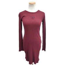 NWT Wild Fable Y2k Style burgundy bodycon ribbed dress in size XS