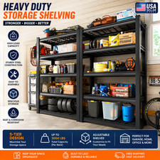 Heavy Duty 5-Tier Storage Shelving 2000 LBS Capacity usa