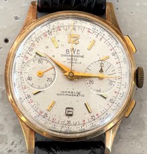 BWC Swiss Chronograph Herrenuhr in 585/- Gelb...