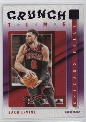 2021-22 Panini Donruss Crunch Time Press Proof Purple Zach LaVine #12 1e6r