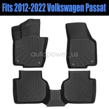 For 2012-2022 Volkswagen Passat TPE All-Weather Front & Rear Floor Mats Liners