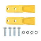 2 pcs Of Bucket Teeth With Nuts For Mini Excavator Bucket Attachment