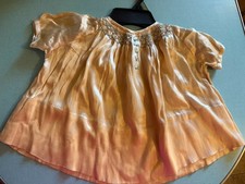 Antique Vintage Silk Handmade Baby Dress/Shirt Children s Pink Smocked