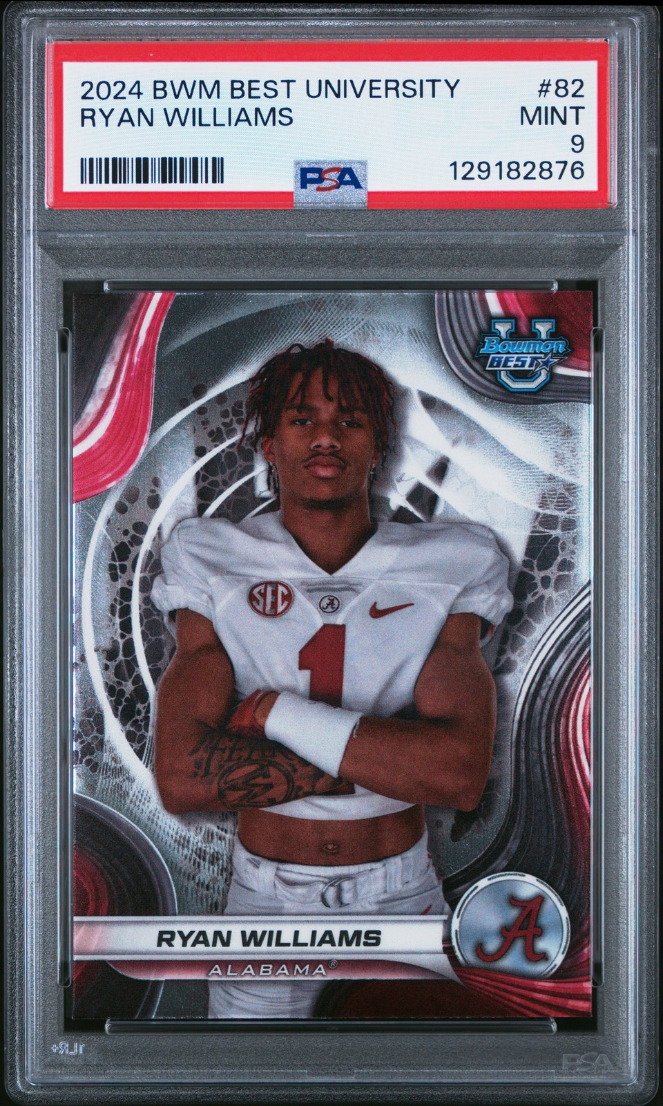 2024 Bowman Best University #82 Ryan Williams PSA 9