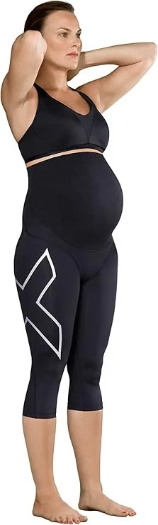 2XU Pre-Natal Sport Compression 3/4 Tights (Black/Nero) Large - Image 3 of 3