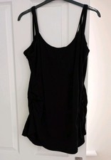 3x Black Maternity Vest Size 18 New Look elasticated sides. 