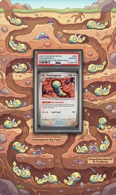 Dudunsparce Prismatic Evolutions Master Ball Reverse Holo Pokémon TCG 080/131