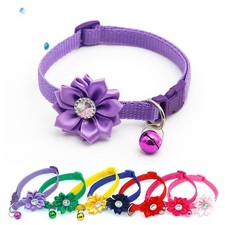 Nylon Flowervoice with Bells Pet Puppy Cat Collar