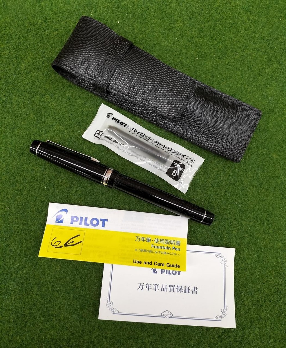 Used) Pilot Custom Heritage 91 Black Fountain Pen 14K-585 B Nib