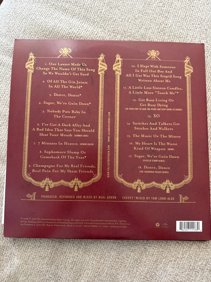 Fall Out Boy - From Under The Cork Tree vinyl record excellent 2 record included - Image 2 of 4
