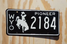 Wyoming PIONEER License Plate