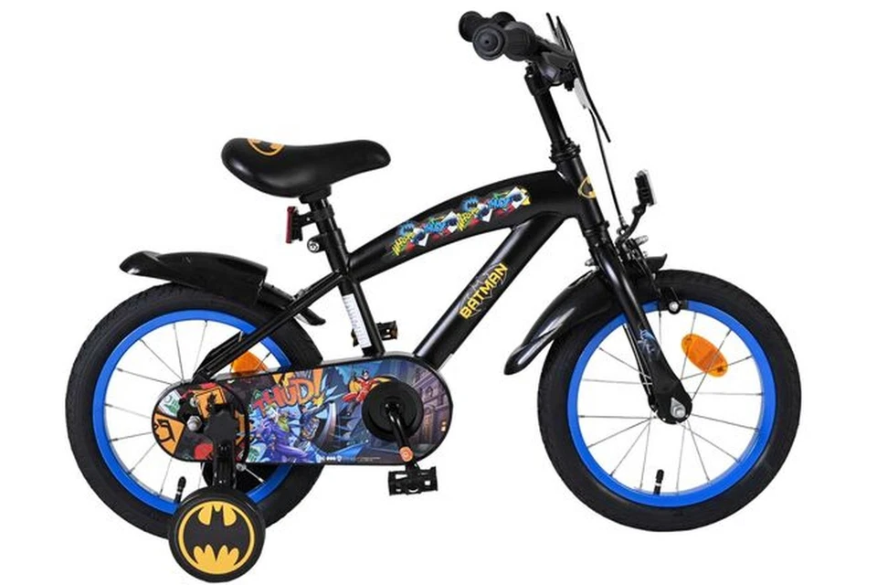 Volare Batman Kinderfahrrad - Jungen - 14 Zoll - Schwarz