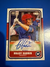 BRADY HARRIS 2025 Onyx Vintage ON-CARD BLUE INK AUTO Prospect