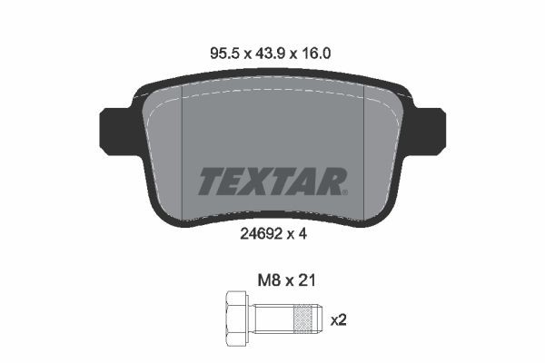 NEU - Textar 2469204 Bremsbelagsatz, Scheibenbremse FüR MERCEDES-BENZ-image