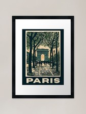 A Travel Print of Paris - France Fr Framed Wall Art Poster Canvas Print Picture