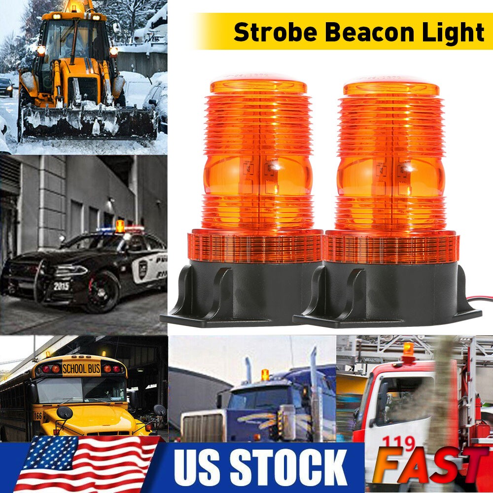 30 LED Strobe Beacon Light Forklift Truck ATV Rooftop Amber - Foto 13