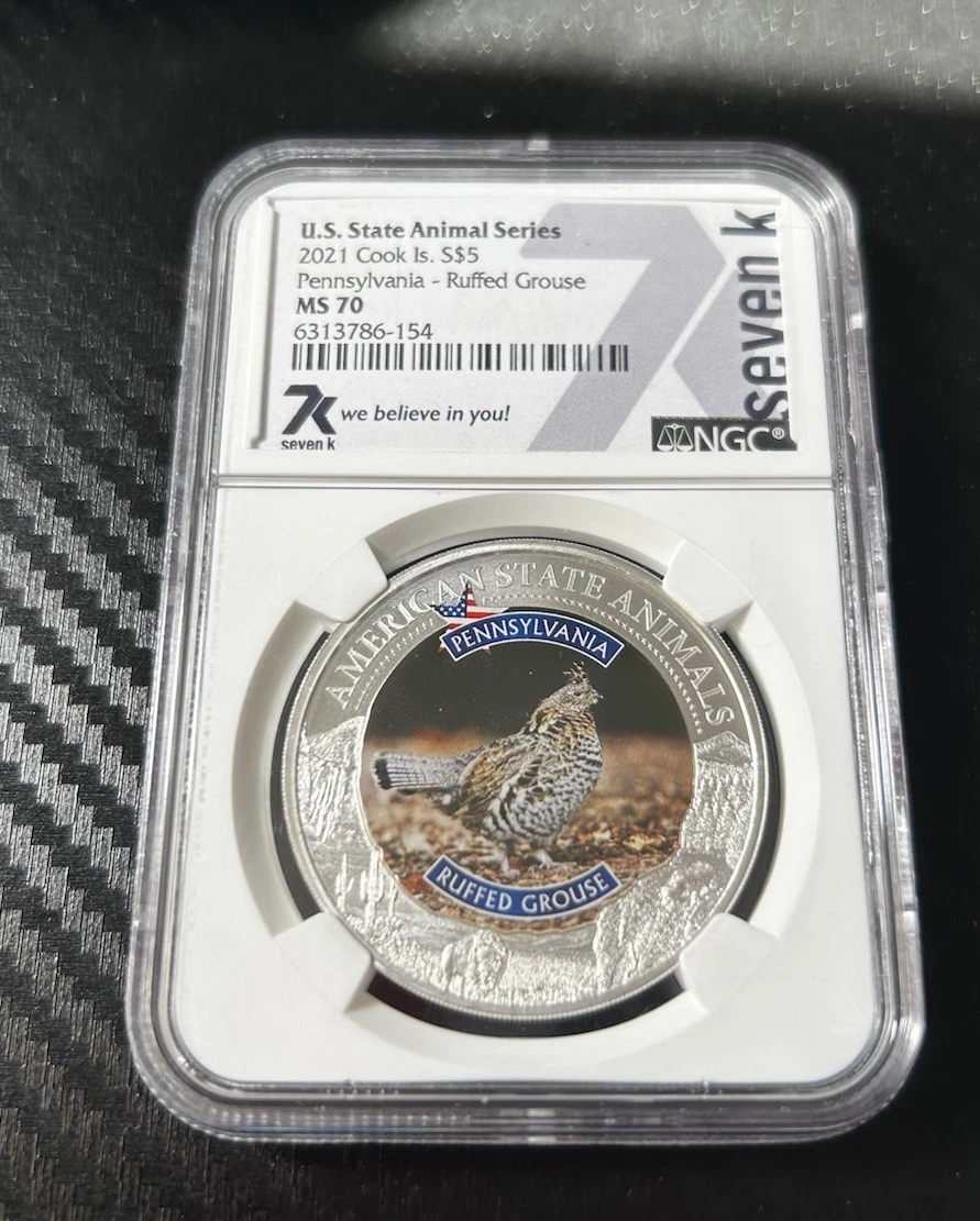 最高鑑定 2022年 クック諸島 銀貨 NGC MS70 北マネシツグミ MS 70 Graded South Pacific Coins for sale | eBay