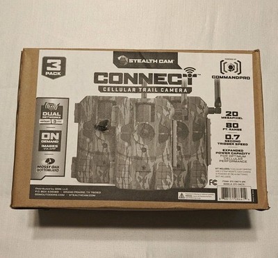 Stealth Cam Connect Max Trail Camera 3 Pack 20 Mega Pixel. 80ft Range 0.7s TS