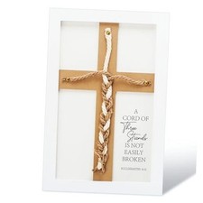 slcinwzdt A Cord of Three Strands Sign, Unity Cross for Wedding Ceremony, White