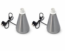 Image of Grey Touch Table Lamps Pair Habitat Maya 4 Stage Dimmer Bedside Lights Base Only