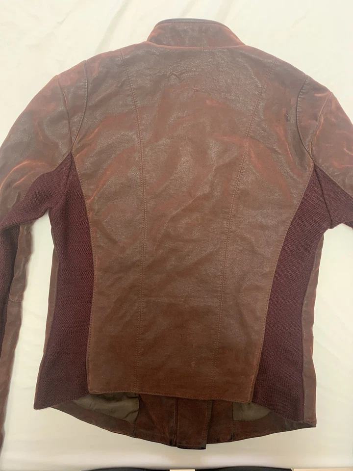 Free People Cool & Clean Moto Jacket Vegan Faux-Suede Knit Side Panels OB418012 - Image 2 of 4