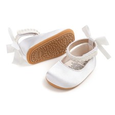 Baby Girls Mary Jane Flats Non Slip Soft Sole Newborn Infant Toddler First Wa...