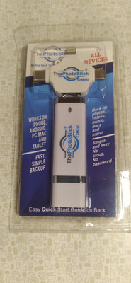 NEW ThePhotoStick Omni 64GB Photo File Backup For IPhone IPad Android PC Mac