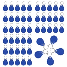 50 PCS 125khz RFID Writable Rewritable T5577 Fob Tag for RFID Writer Blue