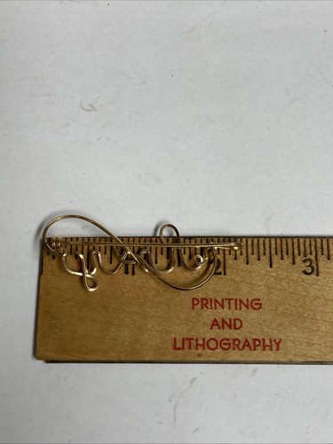 Vintage vergoldete Draht Name Roxy Pin - Bild 4 von 5