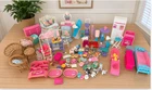 Huge Vintage Barbie Furniture & Accessories Lot Bedroom Kitchen Pets Mattel