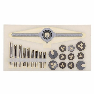 31pcs Metric Tap and Die Set Mini HSS Screw Thread M1 to M2.5 Taps Wrench Set